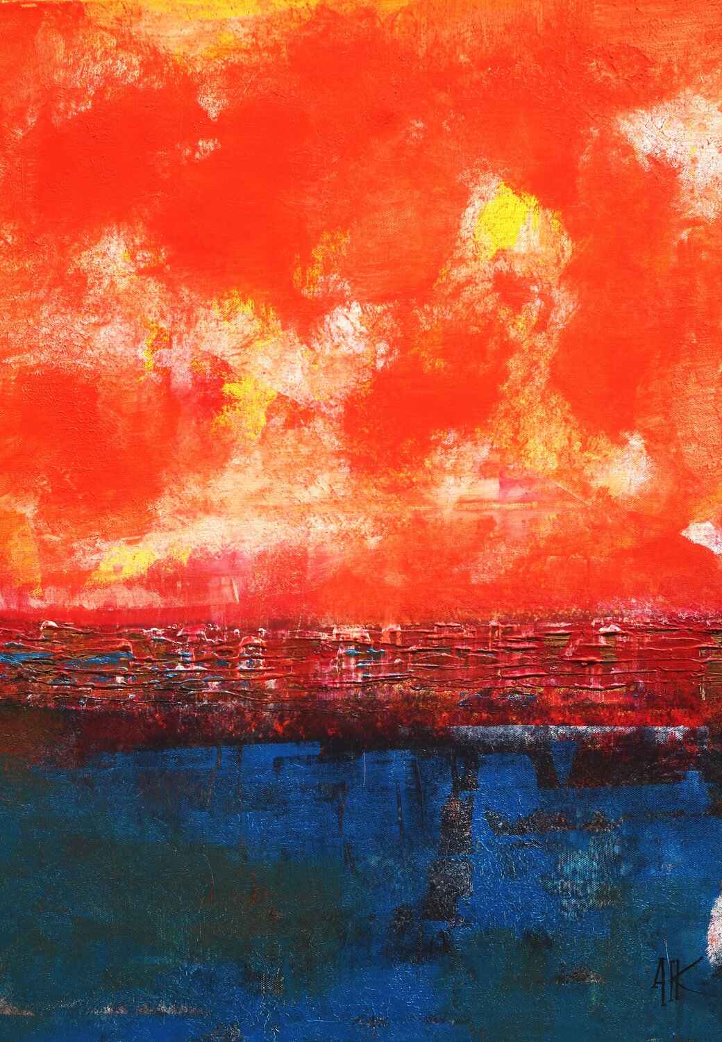 Raging Clouds Antoine Khanji Original painting for sale