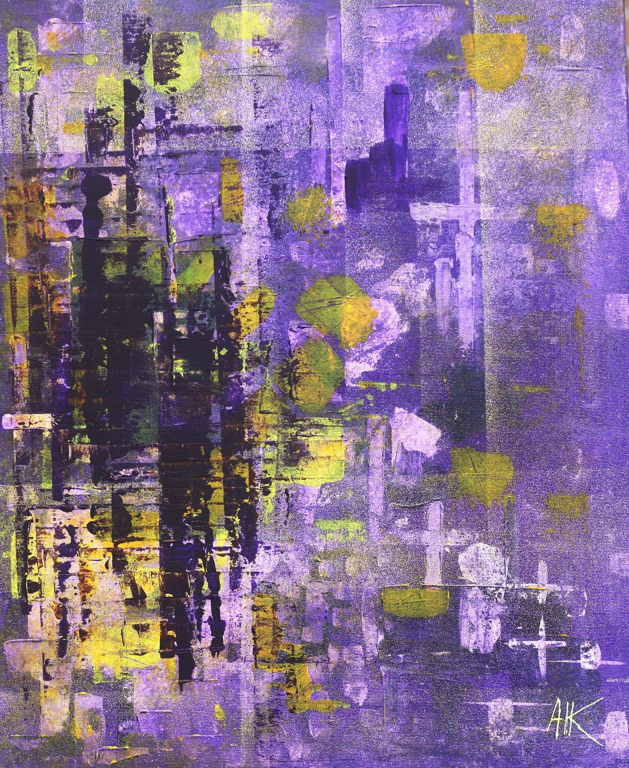Purple Dreams Antoine Khanji Original painting for sale