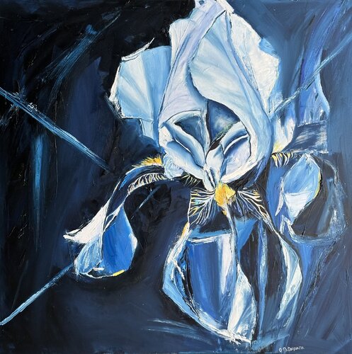 Iris VII - ROYAL RADIANCE by Olga McNamara Biennale Artist, Painting for Sale on Select
