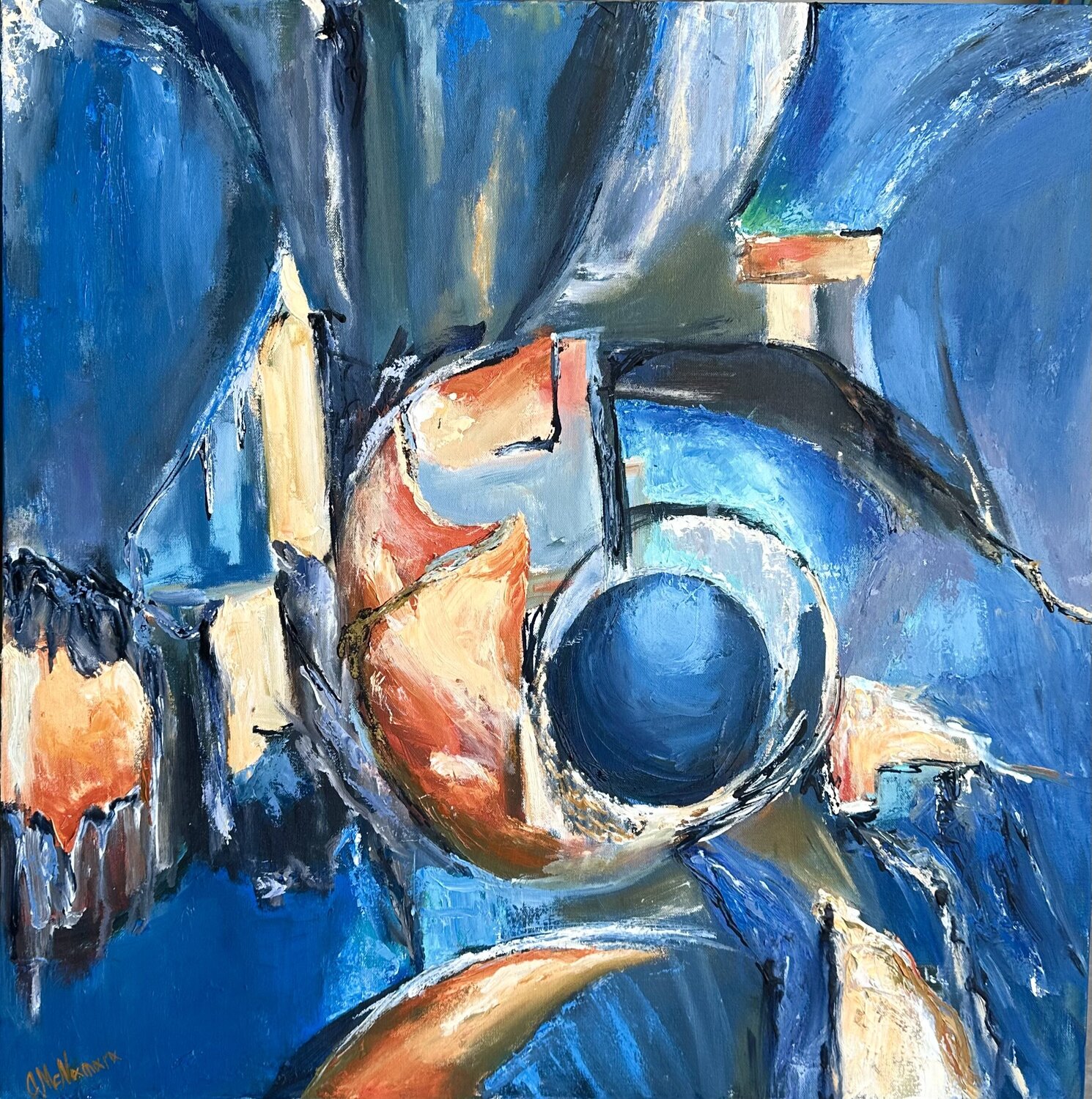 Azure Ember Olga McNamara Biennale Artist Original painting for sale