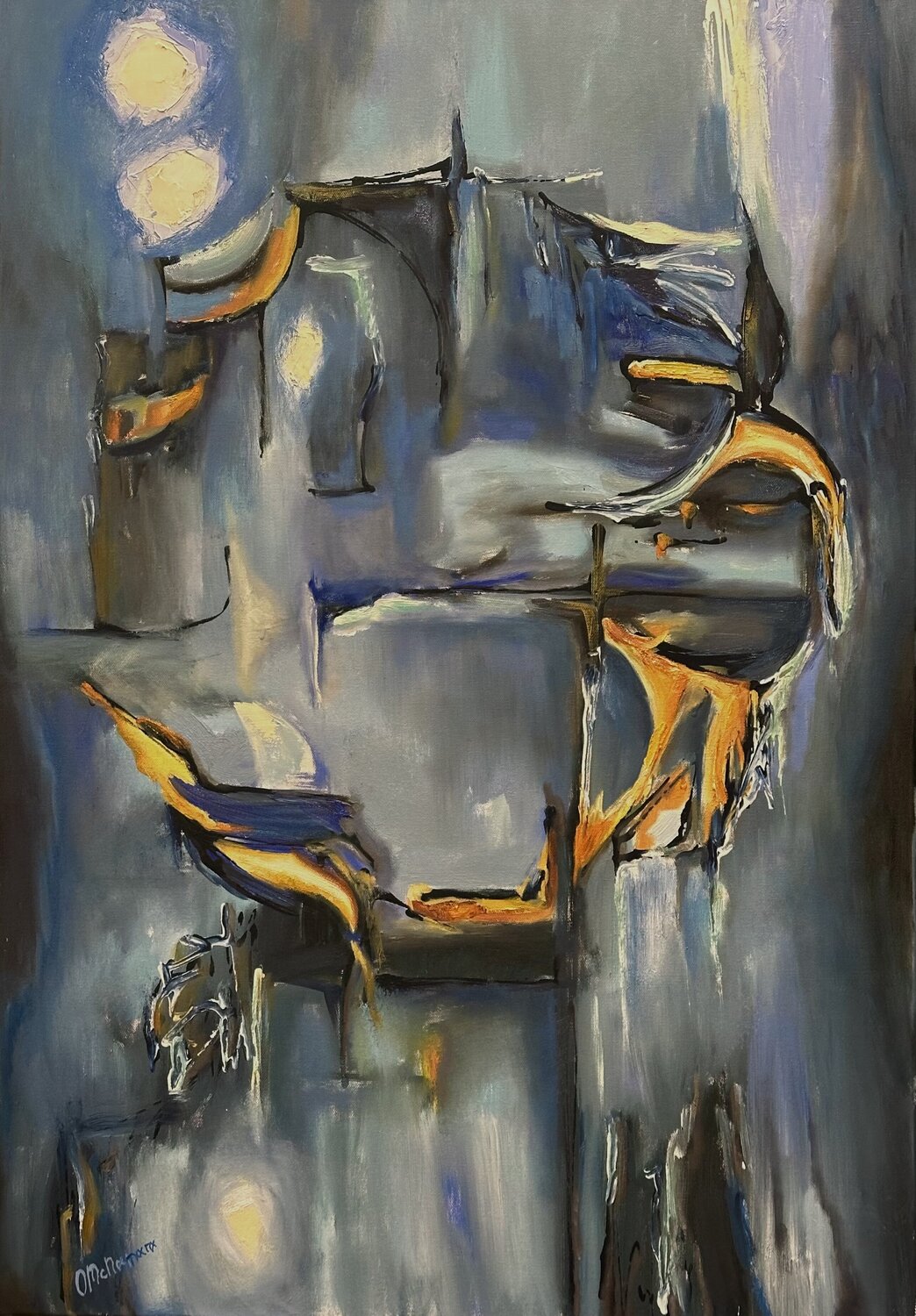 Shadowed Realms Olga McNamara Biennale Artist Original painting for sale