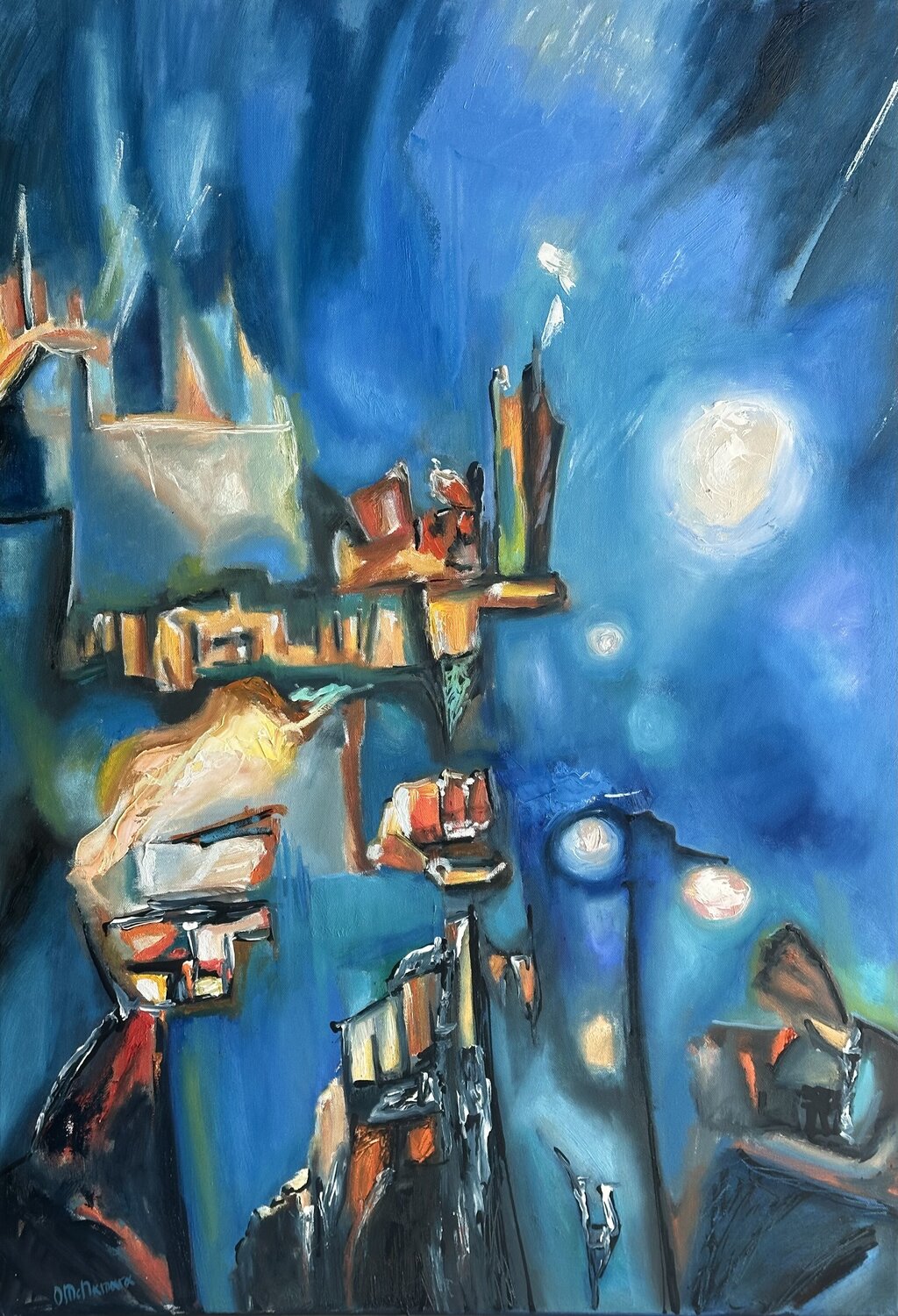 Enigma in Blue Olga McNamara Biennale Artist Original painting for sale
