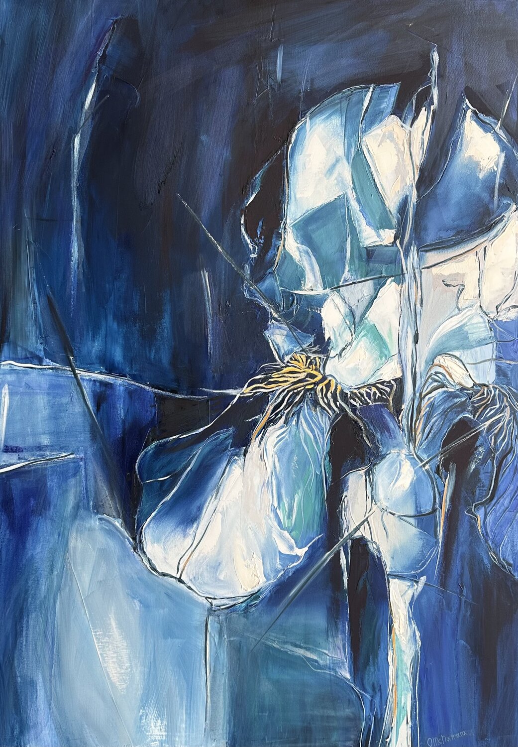 Iris VIII - QUIET FORCE Olga McNamara Biennale Artist Original painting for sale