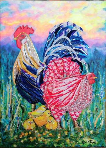 La famiglia Coccodè by Mara Montagna, Painting for Sale on Select