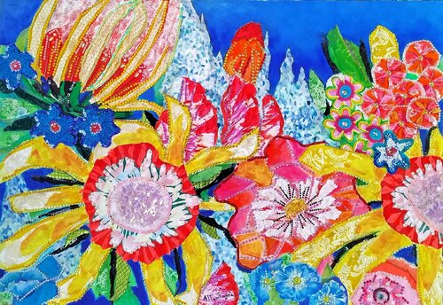 Fiori 2 by Mara Montagna, Painting for Sale on Select