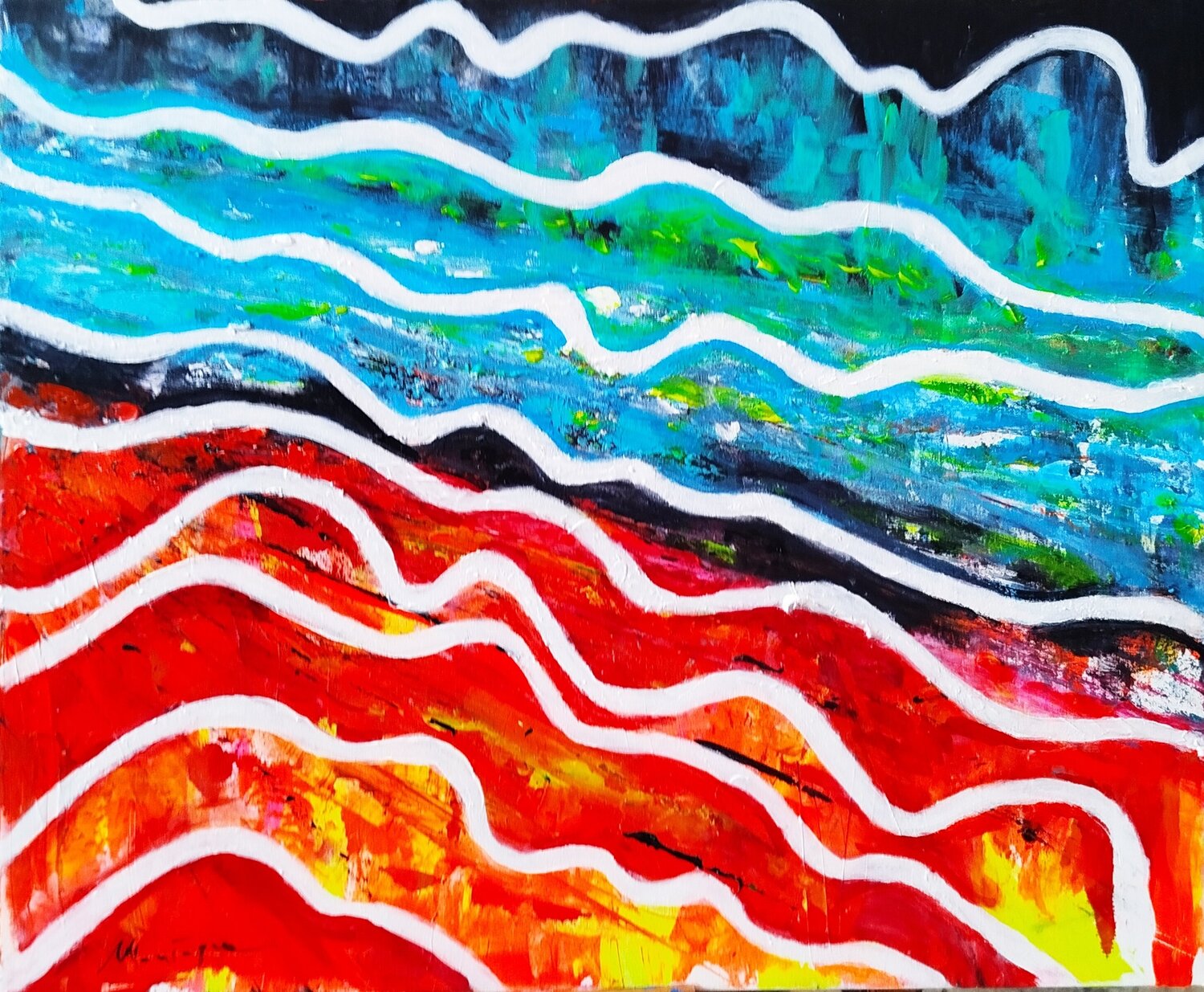 Com'è difficile incontrarsi! Mara Montagna Original painting for sale