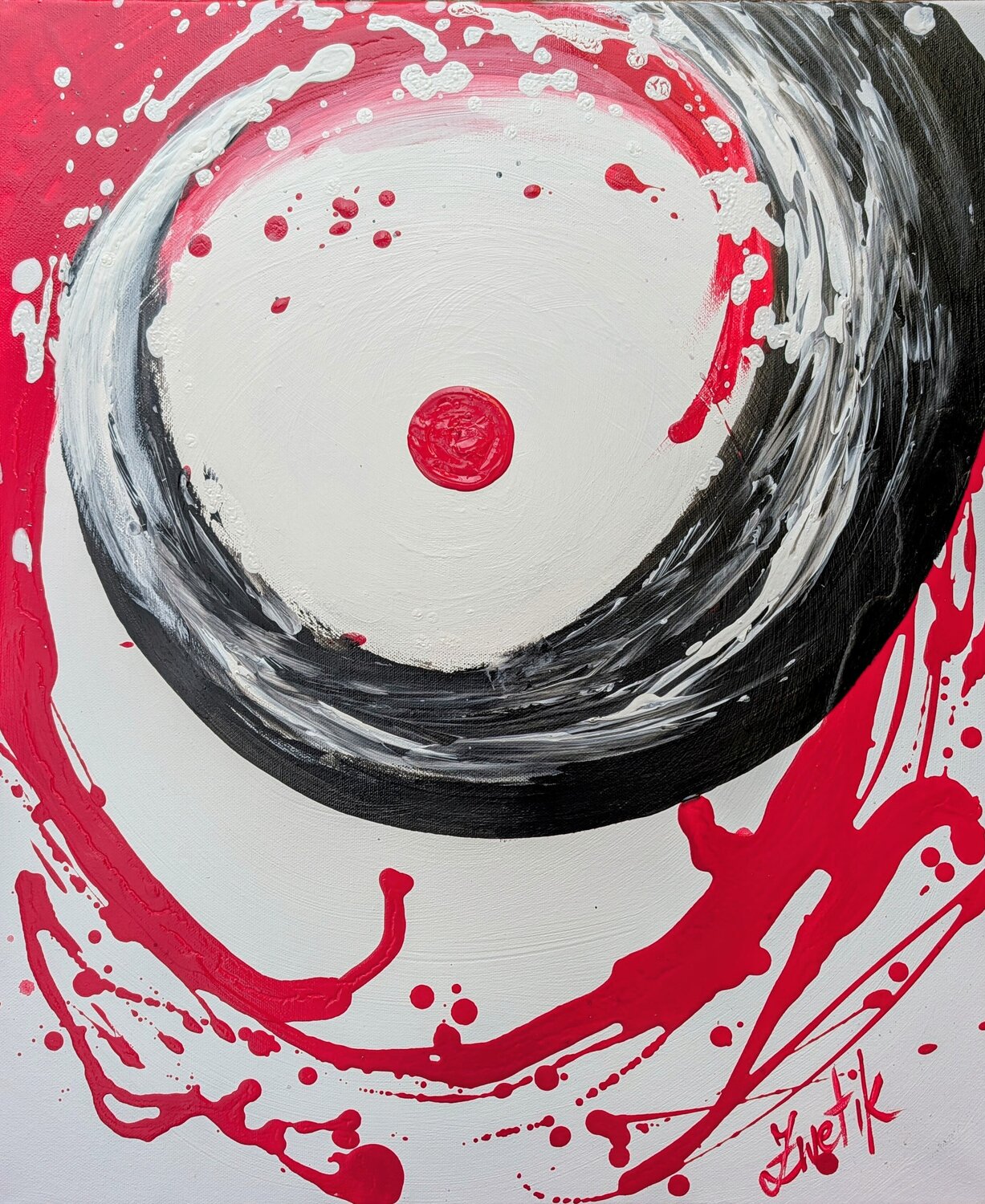 Between Resistance and Goal Lena Zwetik Original painting for sale