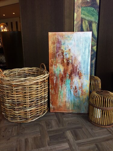Copper Fall by Julija Saler, Painting for Sale on Select