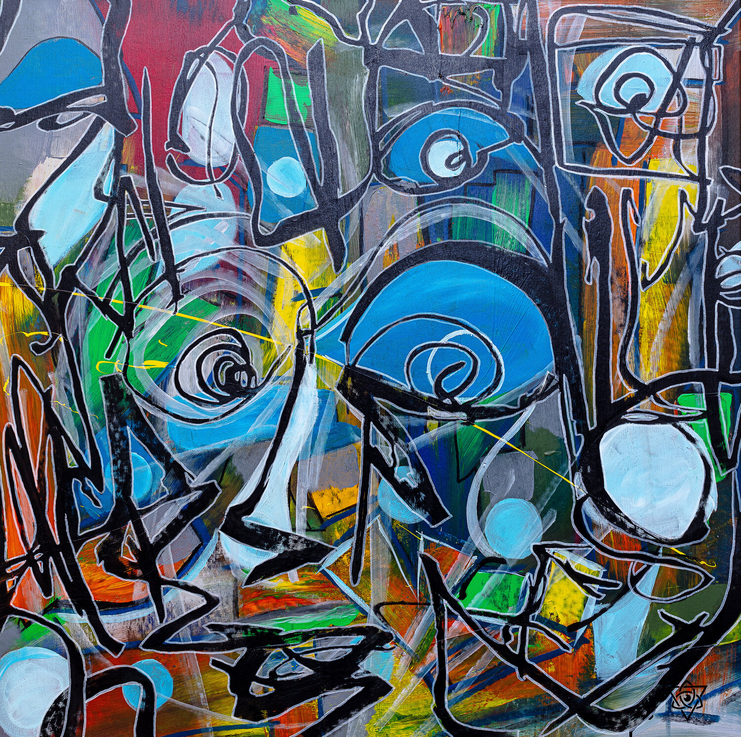 Blumen mephci - Matthias Egger Original painting for sale