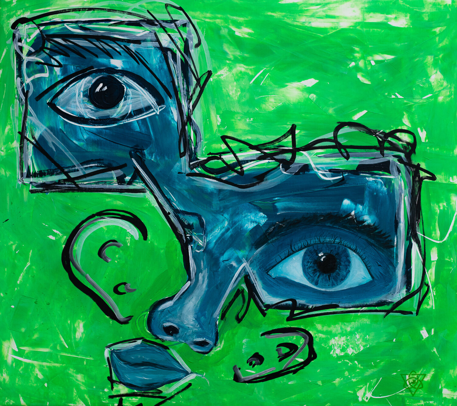 Wollen mephci - Matthias Egger Original painting for sale