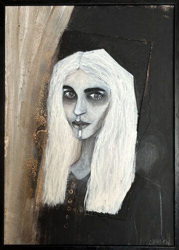 Eine Art von Wahnsinn verschlingt mich by Cornelia Hauch, Painting for Sale on Select