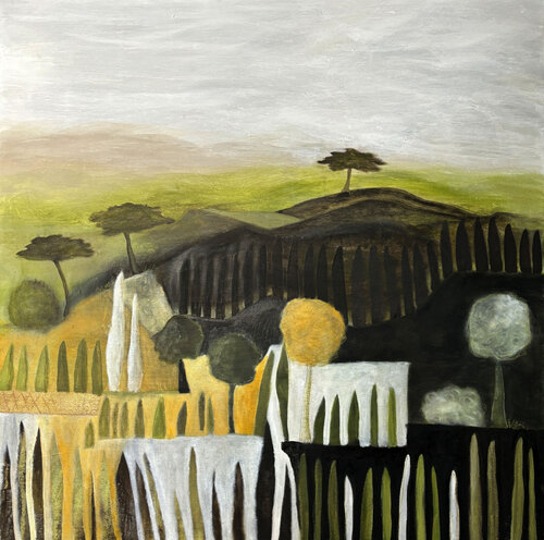 Uferpoesie in Salo | Originalgemälde auf Leinwand (80 x 80 cm) by Cornelia Hauch, Painting for Sale on Select