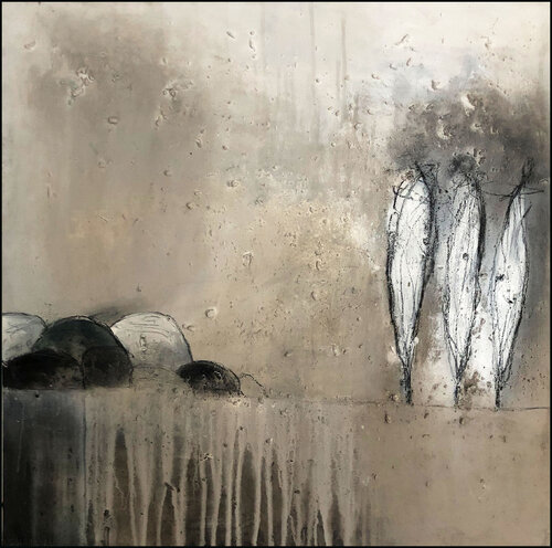 Zypressen am Wegrand by Cornelia Hauch, Painting for Sale on Select