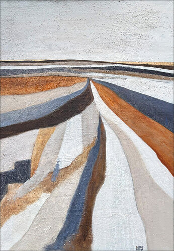 Winterfelder 4 by Cornelia Hauch, Painting for Sale on Select