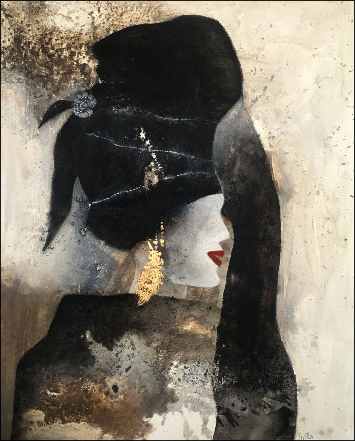 Die Gräfin Cornelia Hauch Original painting for sale