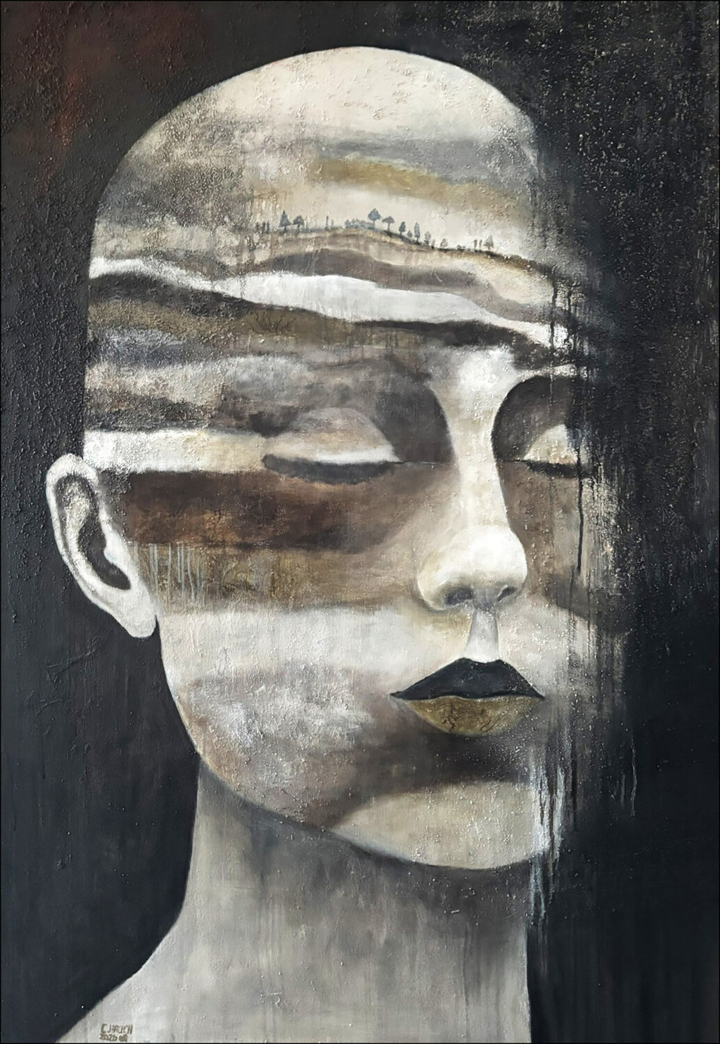 Die Illusion der Stille Cornelia Hauch Original painting for sale