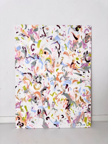 Happiness – pastell Farben, bunte Malerei, abstraktes Bild by Diana Alb, Painting for Sale on Select