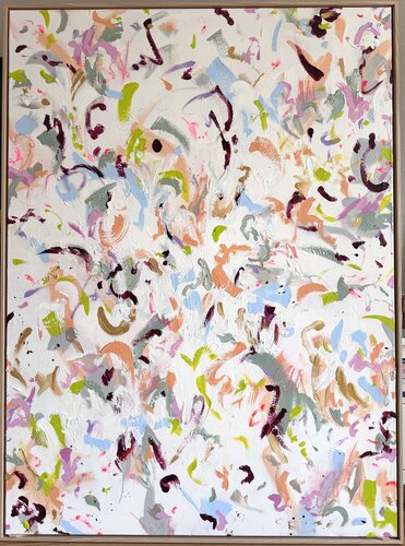 Happiness – pastell Farben, bunte Malerei, abstraktes Bild by Diana Alb, Painting for Sale on Select