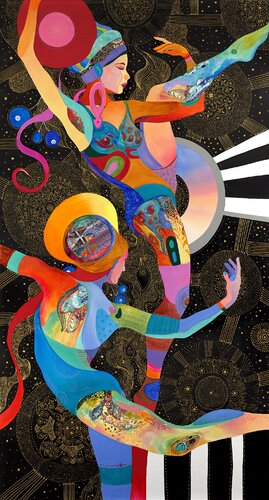 "Dancing with Time" von Silvia Pavlova, Malerei kaufen auf Select