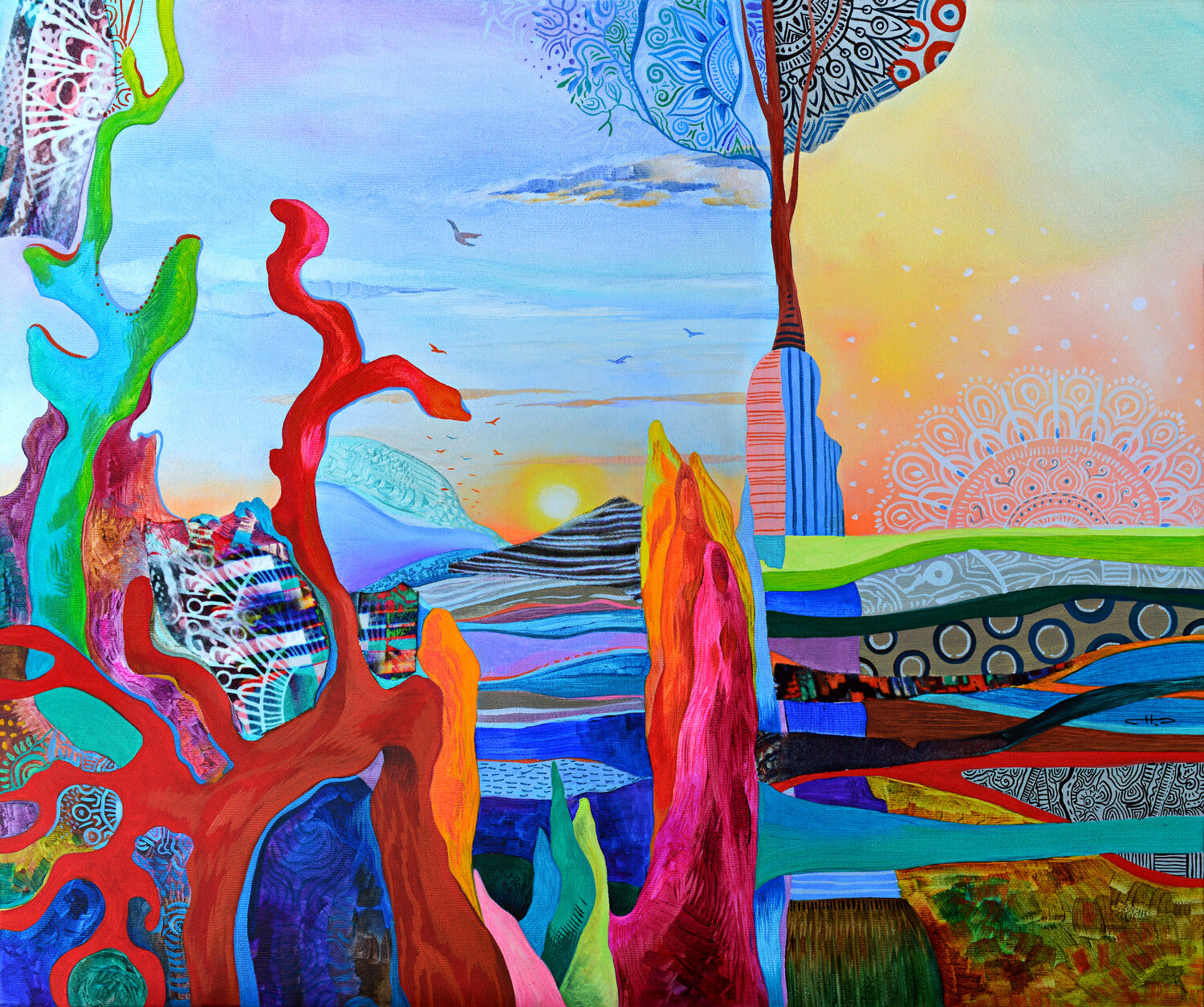 "Chromatic Reverie At Dawn" Silvia Pavlova Original painting for sale