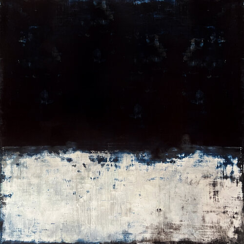 Black, White, & A Touch Of Blue by Robert Tillberg, Painting for Sale on Select