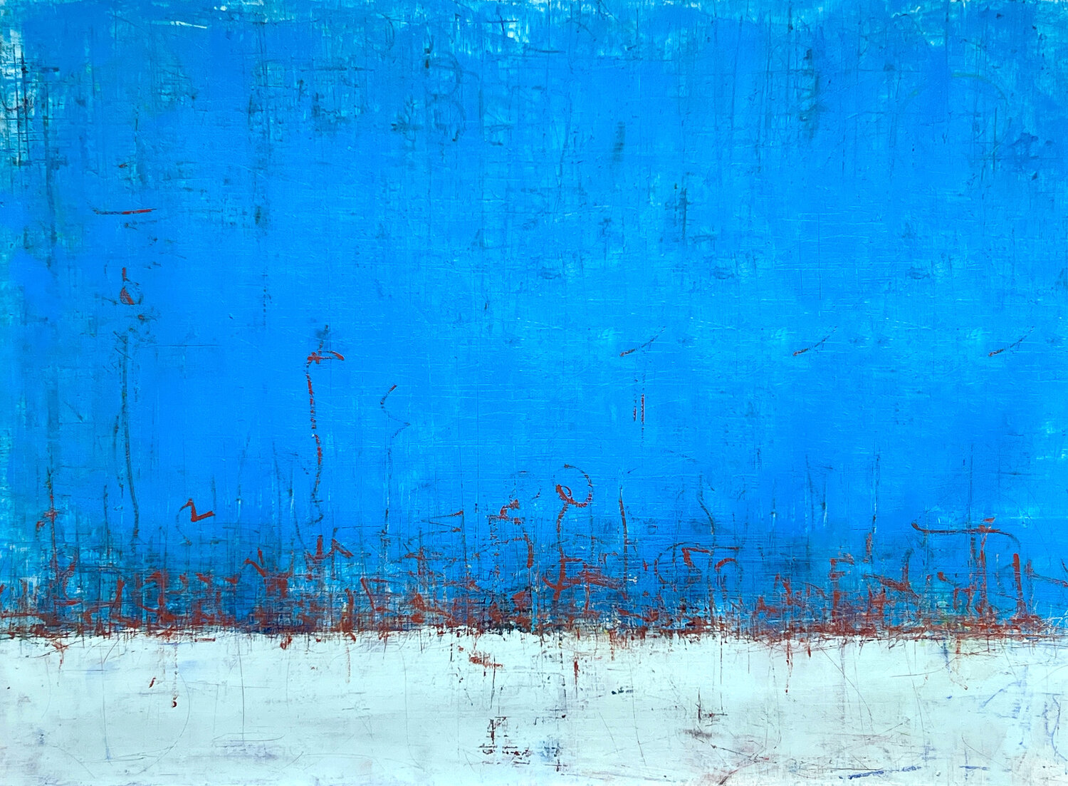 Red Markings Robert Tillberg Original painting for sale
