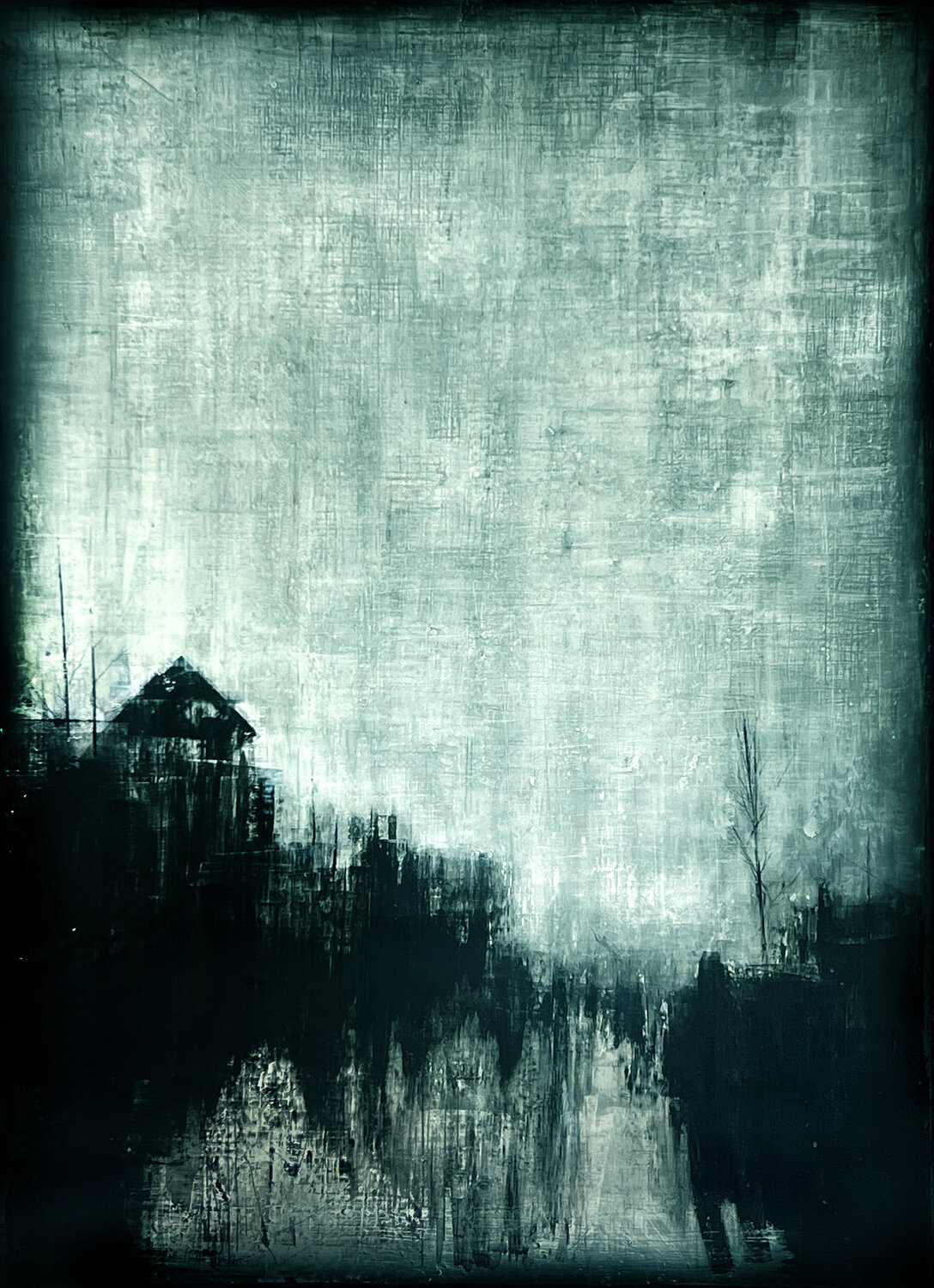 Winter Stroll Robert Tillberg Original painting for sale