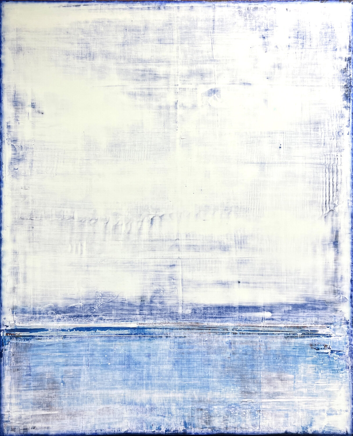 Winter On The Lake Robert Tillberg Original painting for sale