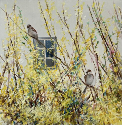 In Spring With Love by Junija (Yuna) Galejeva, Painting for Sale on Select