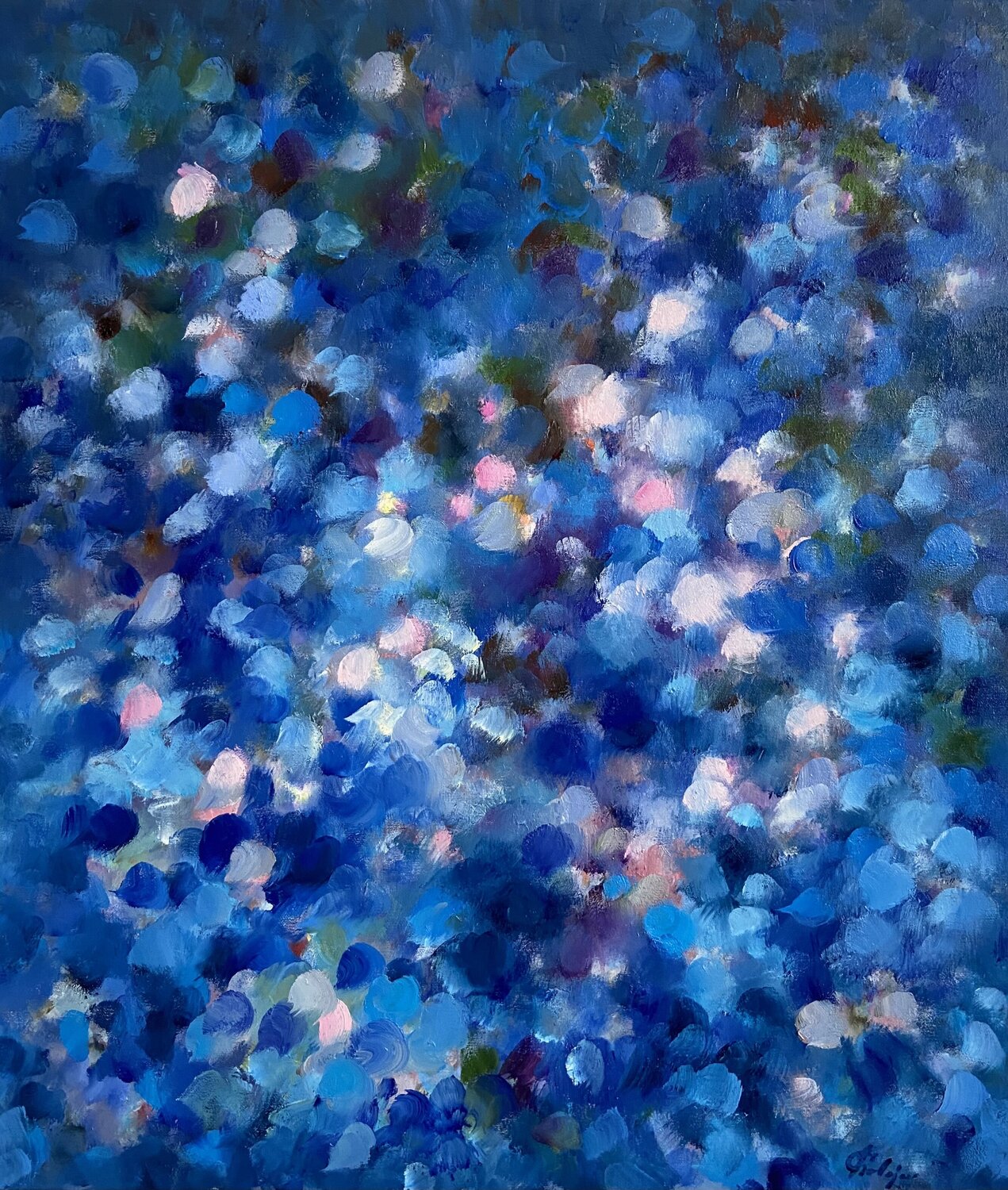 Blue Junija (Yuna) Galejeva Original painting for sale