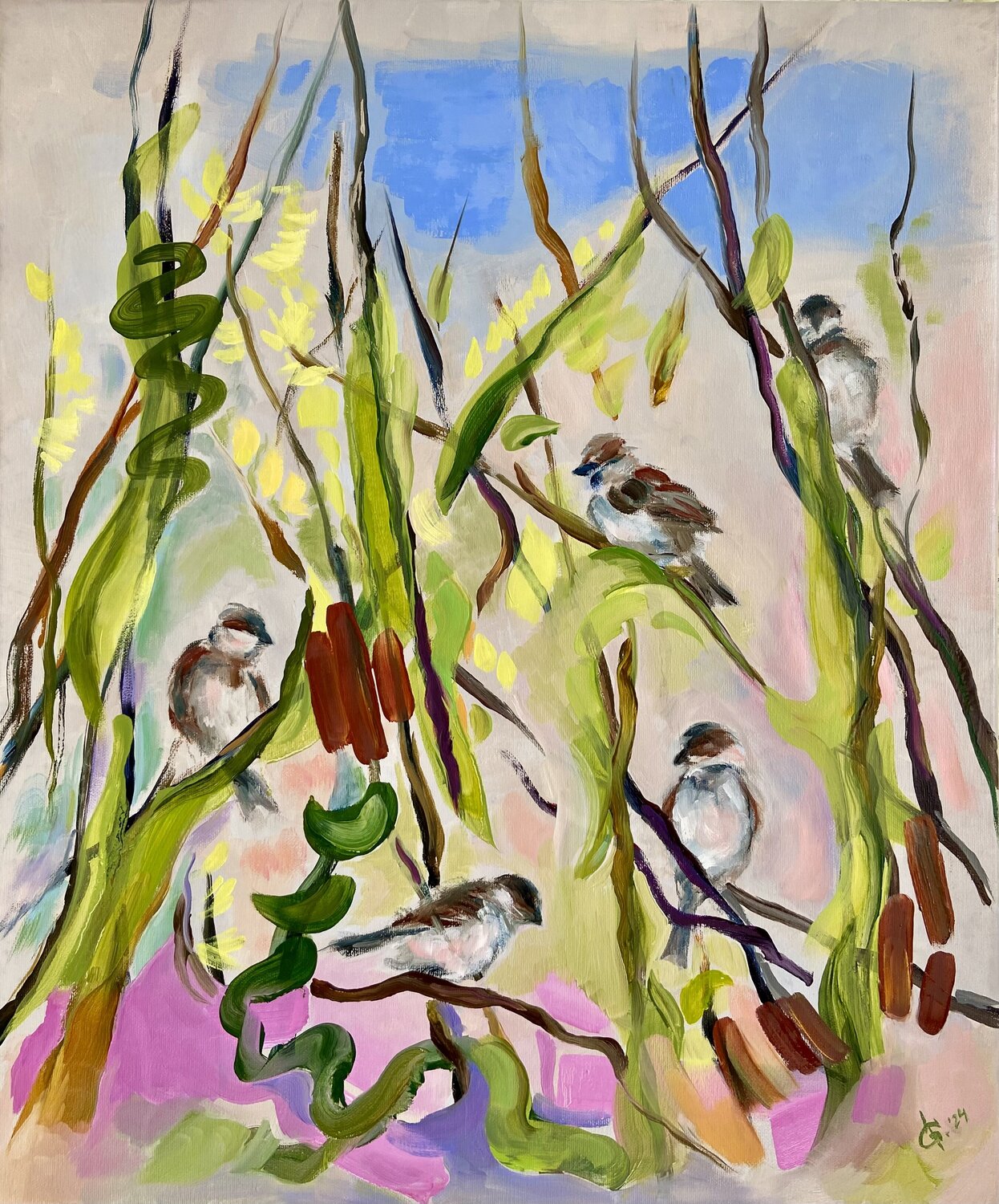 Quintet Junija (Yuna) Galejeva Original painting for sale