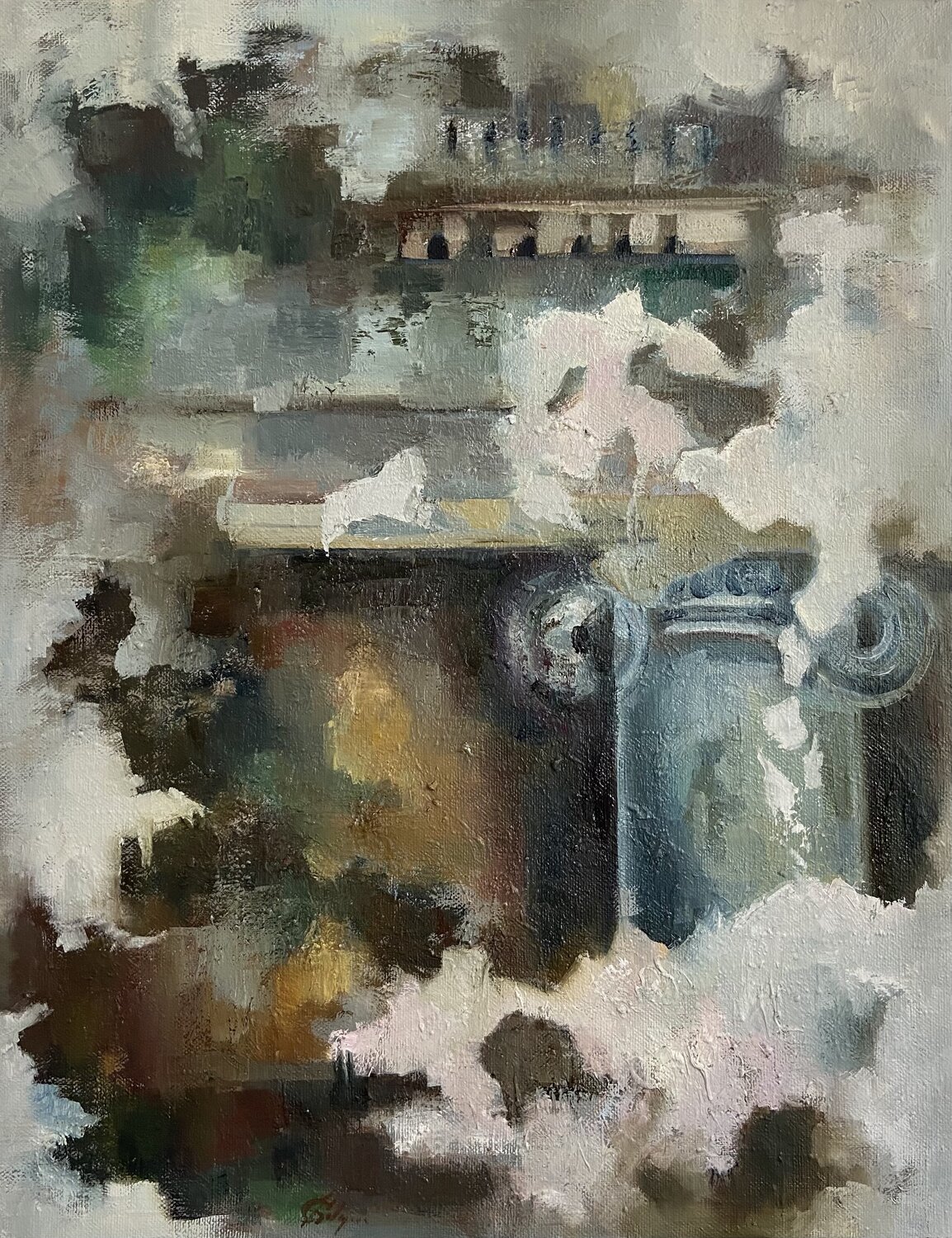 Old Fresco Junija (Yuna) Galejeva Original painting for sale