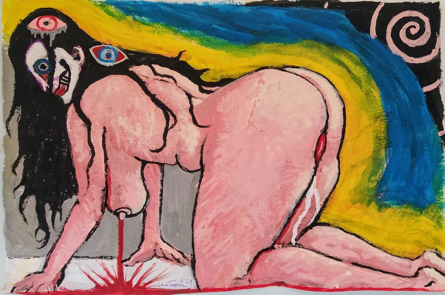 Femmine un giorno, madri per sempre Luca Tassone Original painting for sale