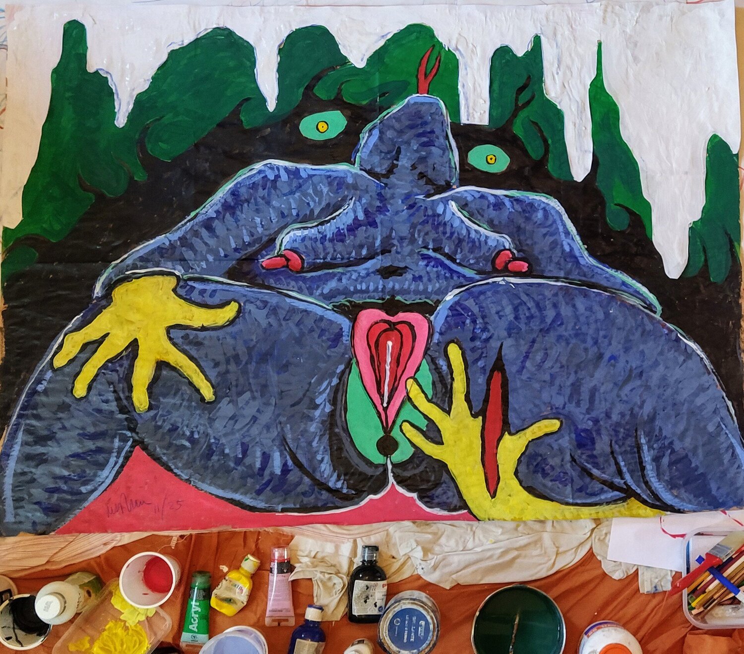 Nudo steso (Veleria/2) Luca Tassone Original painting for sale