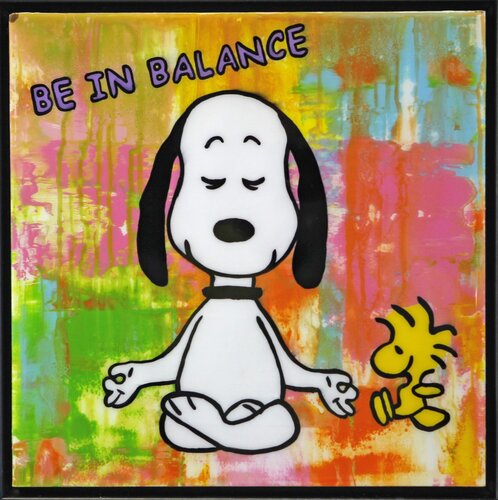 Snoopy, BE IN BALANCE, Popart, Streetart, Abstractart, Acrylicpainting, Resinart by michael pfannschmidt, Painting for Sale on Select