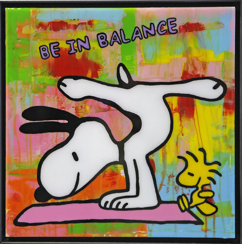 Snoopy, BE IN BALANCE, Popart, Streetart, Abstractart, Acrylicpainting, Resinart by michael pfannschmidt, Painting for Sale on Select