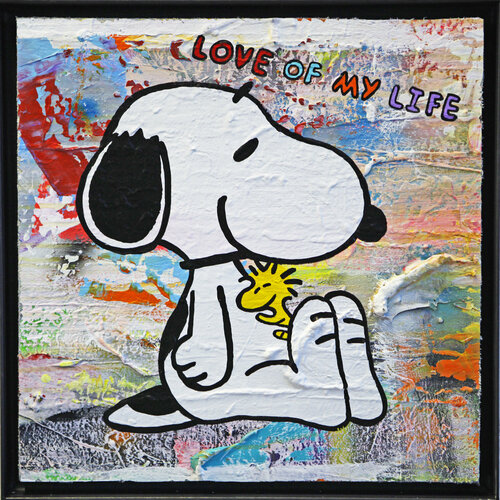 Snoopy, LOVE OF MY LIVE, Popart, Streetart, Abstractart, Acrylicpainting, Resinart by michael pfannschmidt, Painting for Sale on Select