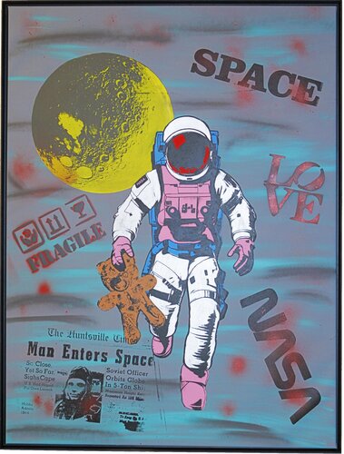 SPACETIME, Popart, Streetart, Abstractart, Acrylicpainting, Resinart by michael pfannschmidt, Painting for Sale on Select