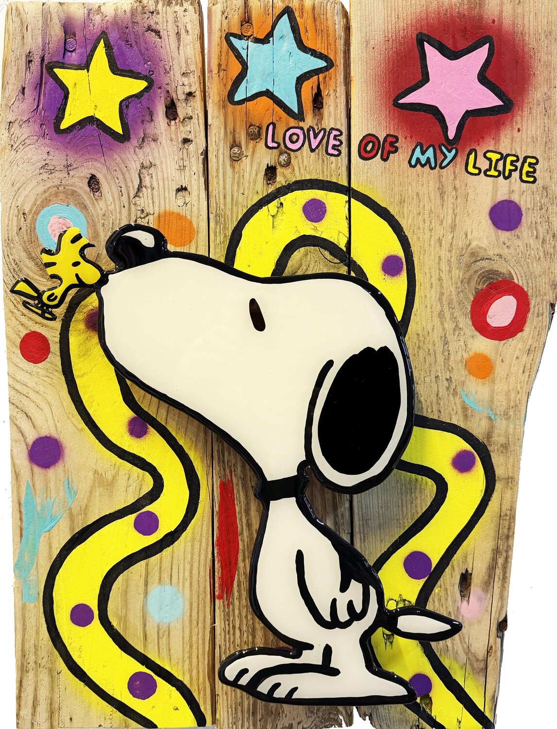 Snoopy LOVE OF MY LIFE michael pfannschmidt Original painting for sale