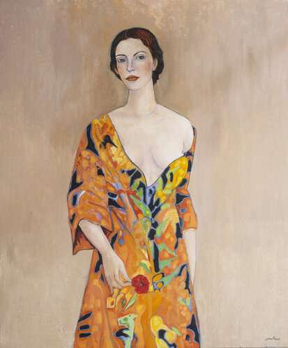 English lady with poppy by Stefano Puleo, Painting for Sale on Select