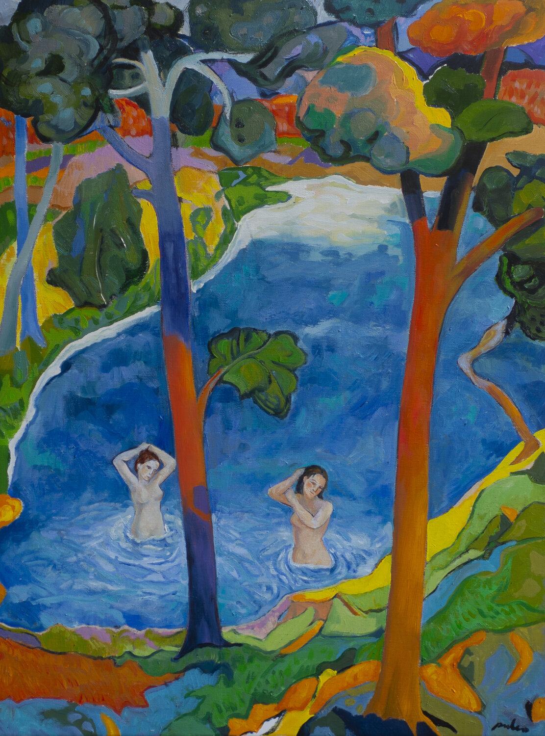 Bagnanti Stefano Puleo Original painting for sale