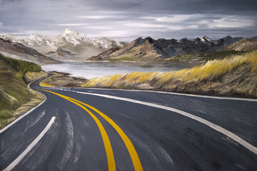 The Road. Route66 by Tetiana Tiplova, Painting for Sale on Select