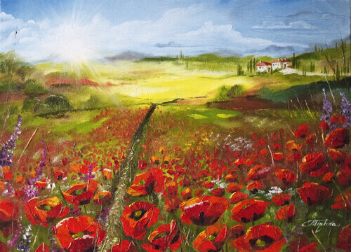 FIELDS OF TUSCANY by Tetiana Tiplova, Painting for Sale on Select