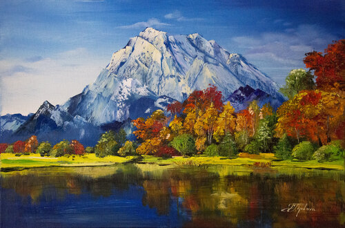 MOUNTAINS IN THE AUTUMN by Tetiana Tiplova, Painting for Sale on Select