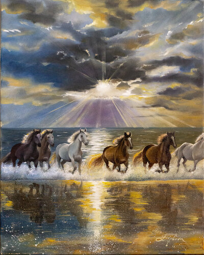 GHASING THE HORIZON by Tetiana Tiplova, Painting for Sale on Select