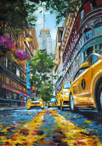 NEW YORK CITY AVENUE by Tetiana Tiplova, Painting for Sale on Select