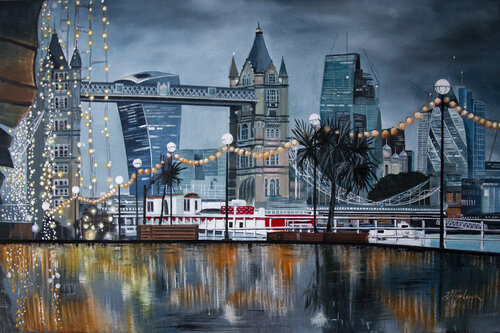 EVENING IN LONDON by Tetiana Tiplova, Painting for Sale on Select