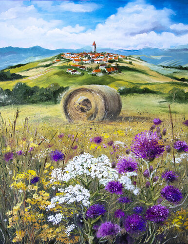 SUMMER IN THE COUNTRYSIDE by Tetiana Tiplova, Painting for Sale on Select