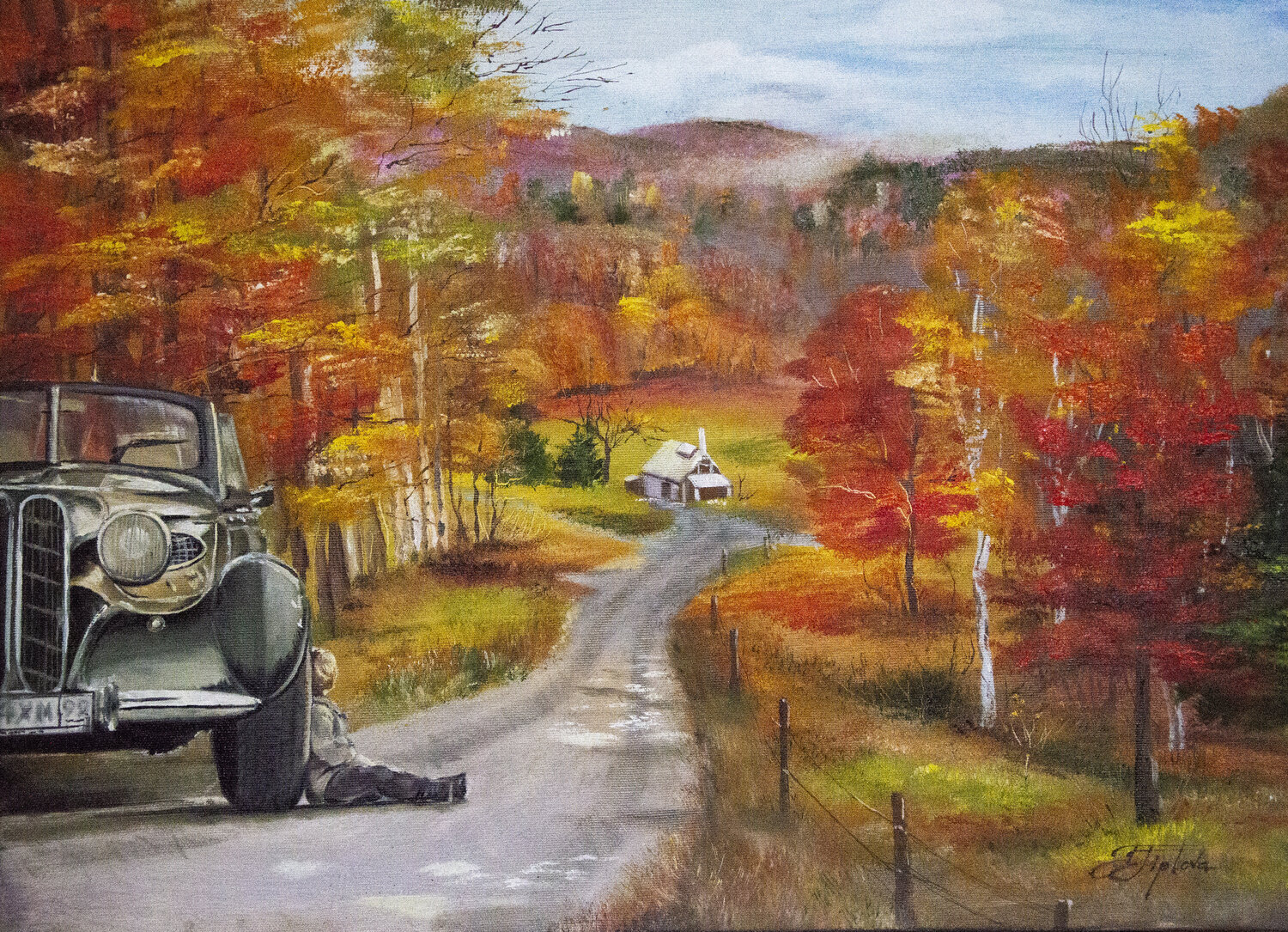 BRIGHT AUTUMN Tetiana Tiplova Original painting for sale