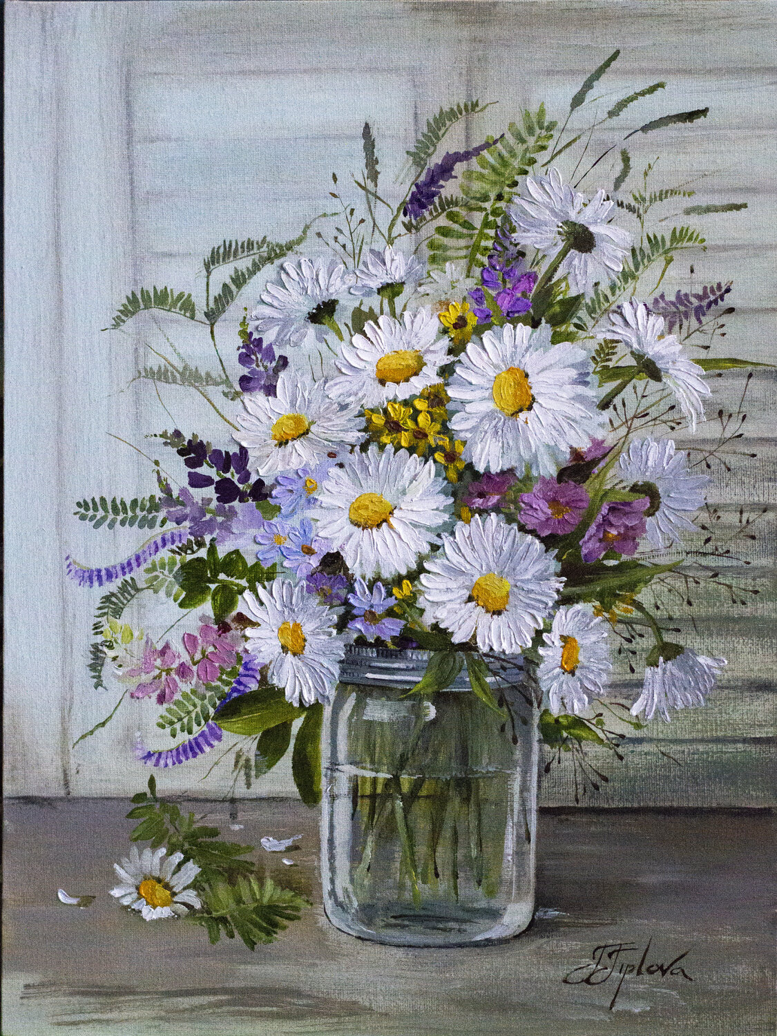 DAISIES Tetiana Tiplova Original painting for sale